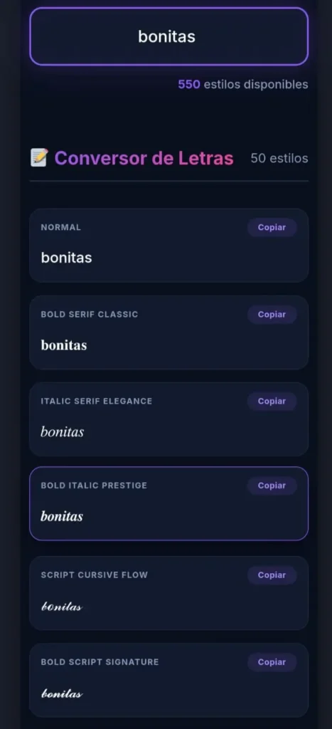 stylish font preview
