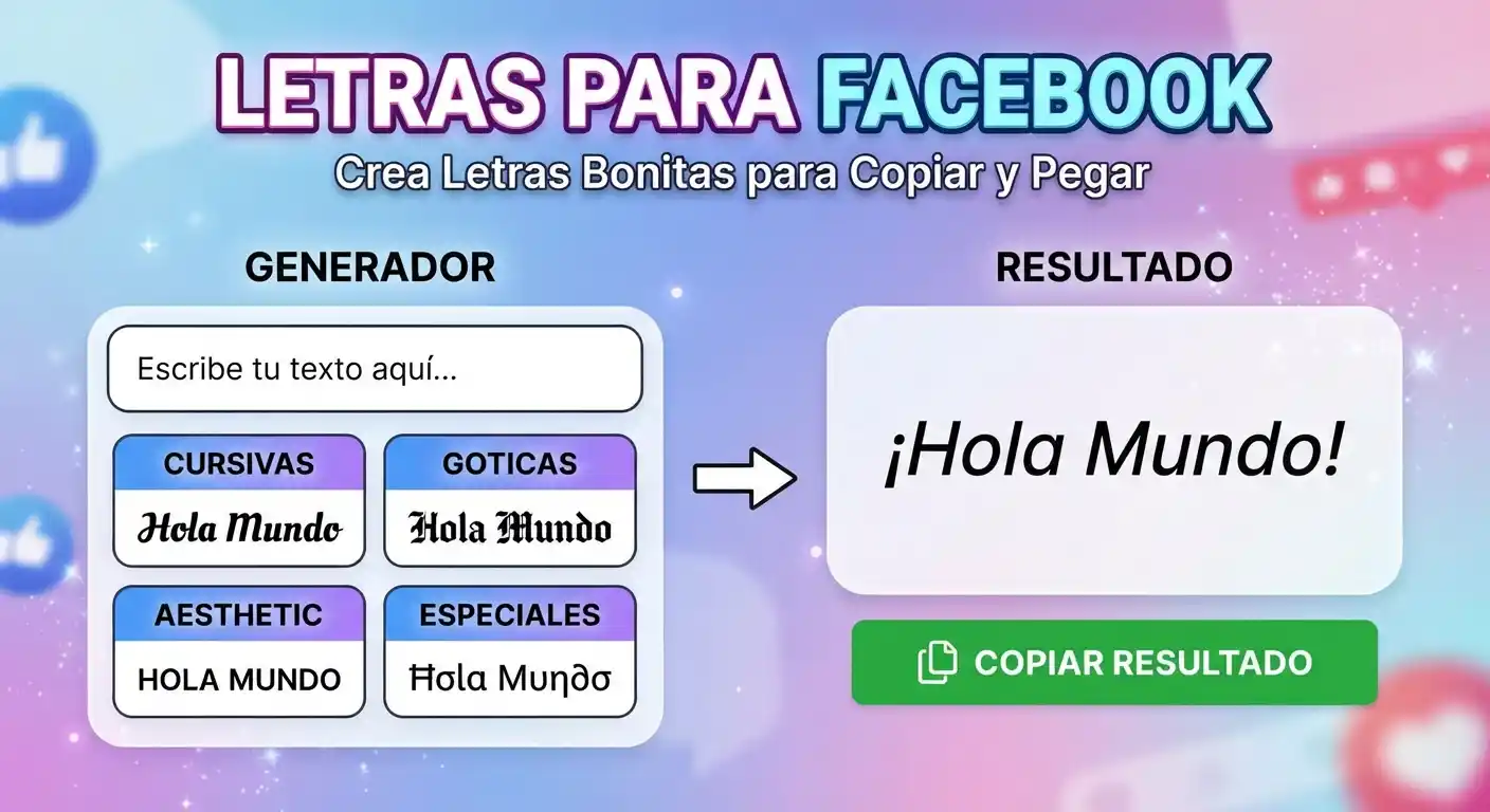 Letras para Facebook